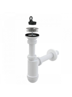 Alcaplast Mosdószifon DN32 rozsdamentes leeresztővel DN63 A4