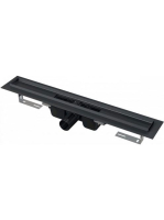 Alcaplast Zuhanyfolyóka fekete-matt 950mm, vízszintes lefoly