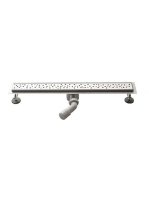 Aqualine Műanyag padlóösszefolyó inox ráccsal, 900x110 mm -