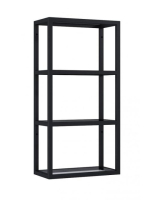 Arezzo design Monterey függőpolc üveggel 40x80 cm, matt feke