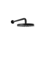 Bugnatese Kobuk fejzuhany szett 20cm, matt fekete 79848NE -