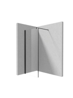 Deante Kerria Plus walk-in zuhanyfal 80x200 cm (fekete+trans