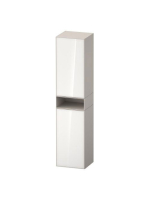 Duravit Zencha magas szekrény 176x40 cm, balos, fehér üveg/m