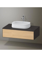 Duravit Zencha fiókos alsószekrény 100, tölgy fiókrendezővel