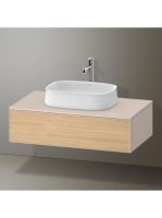 Duravit Zencha fiókos alsószekrény 100, tölgy fiókrendezővel