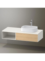 Duravit Zencha jobbos alsószekrény 130, tölgy fiókrendezővel