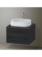Duravit Zencha alsószekrény 65, tölgy fiókrendezővel, fekete