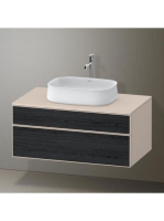 Duravit Zencha alsószekrény 100, dió fiókrendezővel, fekete