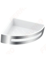 Ferro Emotion sarok zuhanypolc 206x206x56 mm króm/fehér 6556
