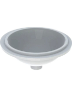 Geberit VariForm alulról beépíthető kerek mosdó 39 cm, túlfo