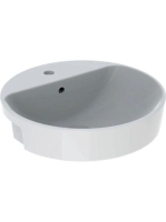 Geberit VariForm félig beépíthető kerek mosdó 50 cm, túlfoly