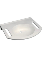 Geberit Publica mosdó kivágással 60x55 cm, túlfolyó és csapf