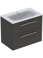 Geberit Selnova Square 2 fiókos mosdószekrény 80 cm, keskeny