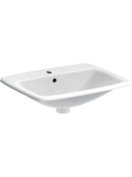 Geberit Selnova Square beépíthető mosdó 55x46 cm, csaplyukka