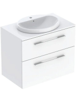 Geberit Selnova Square Set mosdószekrény mosdóval 79x70 cm,