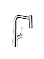 Hansgrohe Metris M71 króm konyhai csaptelep 220, kihúzható z