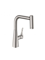 Hansgrohe Metris M71 rozsdamentes acél hatású konyhai csapte