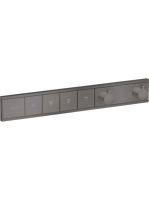 Hansgrohe RainSelect szálcsiszolt fekete/króm termosztát fal