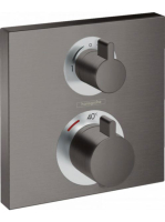 Hansgrohe Ecostat Square szálcsiszolt fekete/króm falsík ala
