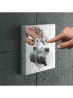 Hansgrohe ShowerSelect 2 fogyasztós króm termosztát falsík a