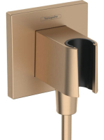 Hansgrohe FixFit Porter E zuhanytartó fali csatlakozóval, br