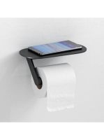 Hansgrohe WallStoris WC papír tartó, polccal matt fekete 279