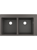 Hansgrohe S51 Beépíthető SilicaTec dupla mosogató 370 kőszür