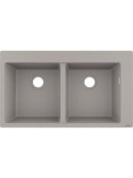 Hansgrohe S51 Beépíthető SilicaTec dupla mosogató 370 betons