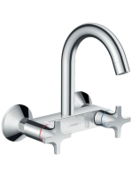 Hansgrohe Logis M32 króm kétkaros konyhai csaptelep, fali sz