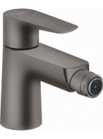 Hansgrohe Talis E szálcsiszolt fekete/króm bidécsaptelep 717