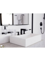 Hansgrohe Talis E matt fekete 3-lyukú mosdócsaptelep automat