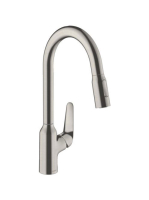 Hansgrohe Focus M42 rozsdamentes acél hatású konyhai csaptel