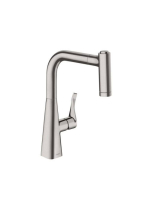 Hansgrohe Metris M71 rozsdamentes acél hatású konyhai csapte