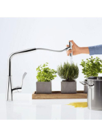 Hansgrohe Metris Select M71 króm konyhai csaptelep 240, kihú