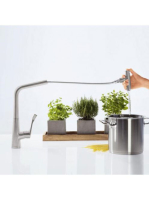 Hansgrohe Metris Select M71 rozsdamentes acél hatású konyhai
