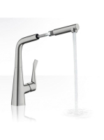 Hansgrohe Metris M71 rozsdamentes acél hatású konyhai csapte