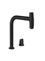 Hansgrohe Metris Select M71 2-lyukú matt fekete konyhai csap