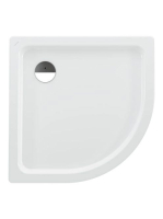Laufen Platina íves acéllemez zuhanytálca 90x90x6,5 cm, fehé