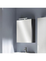 Laufen Base matt antracitszürke tükrösszekrény 60 cm balos a