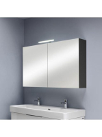 Laufen Base matt antracitszürke tükrösszekrény 120 cm kettő
