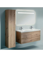 Laufen Lani tölgy magas szekrény 165x33,5x35,3 cm üvegpolcok