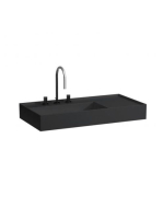 Laufen Kartell by Laufen matt fekete mosdó 90x46 cm, 3 csapl