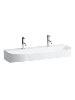 Laufen Sonar mosdó 100x42 cm kettő csaplyukkal, túlfolyó nél