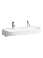 Laufen Sonar mosdó 100x42 cm kettő csaplyukkal, túlfolyó nél