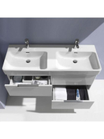 Laufen Pro S dupla mosdó 130x46 cm, 2 csaplyukkal H814968000