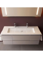 Laufen Living Square kerámia mosdó 130x48 cm kettő csaplyukk