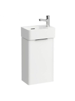 Laufen Val fehér mosdó fényes fehér alsószekrénnyel 34x22x64