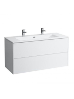 Laufen Base matt fehér alsószekrény Slim mosdóval 119,2x49,2
