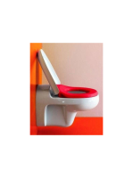 Laufen Florakids gyerek WC ülőke tetővel, fehér/piros H89103