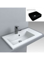 LUNART Liam 700 L mosdó, fekete kvarc 5999123001108 - Fürdős